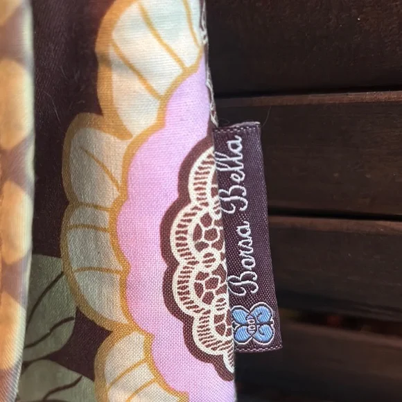 Brown and Yellow Crossbody Bag with Paisley Print - Picture 3 of 10